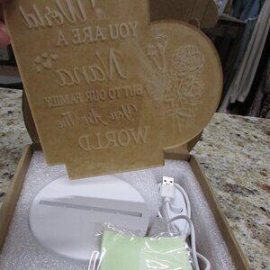 New open, NIght light heart perfect for mother's day gift